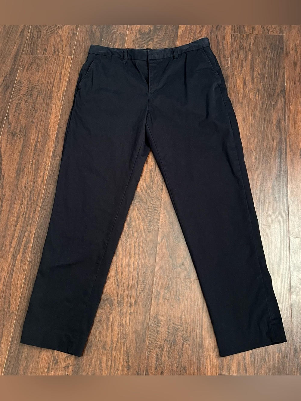 Vince Owen Athletic Fit Navy Cotton Trousers Italian Fabric Chino Size 36